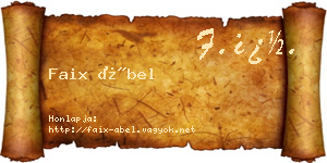 Faix Ábel névjegykártya