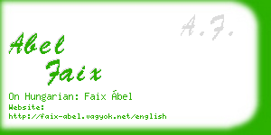 abel faix business card